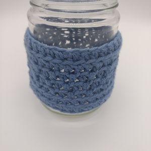 Blue Mason Jar Cup Cozy